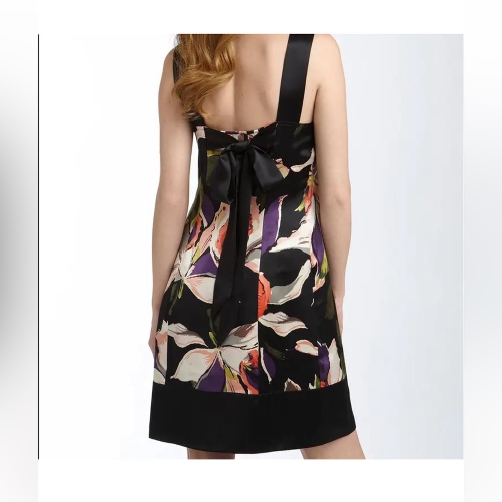 Ted Baker Pleaded‎ Silk Floral Print Lambey Dress Size 1